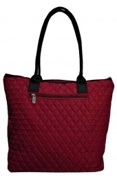 Small Quilted Tote Bag-LM1515/BURGANDY
